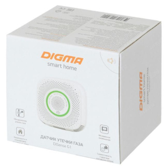 Датчик утечки газа Digma DiSense G1 (DSG1) белый от магазина РЭССИ