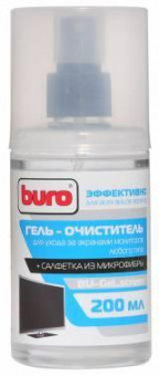 Чистящий набор (салфетки + гель) Buro BU-Gel_screen для экранов и оптики 200мл от магазина РЭССИ