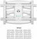 Картинка Кронштейн для телевизора Onkron M6L белый 40"-75" макс.45кг настенный поворот и наклон от магазина РЭССИ Кронштейн для телевизора Onkron M6L белый 40"-75" макс.45кг настенный поворот и наклон от магазина РЭССИ
