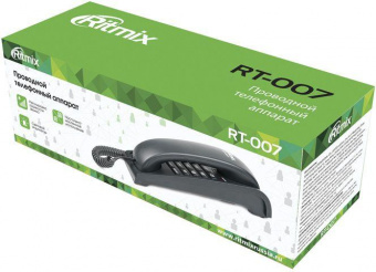 Телефон проводной Ritmix RT-007 черный от магазина РЭССИ