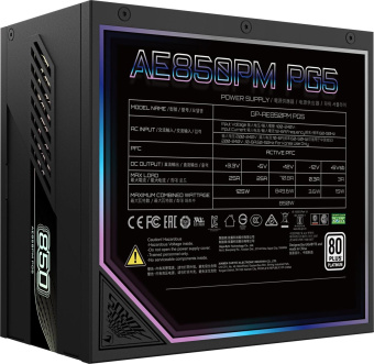 Блок питания Gigabyte ATX 850W AORUS ELITE GP-AE850PM PG5 Gen.5 80+ platinum (20+4pin) APFC 120mm fan 16xSATA Cab Manag RTL от магазина РЭССИ