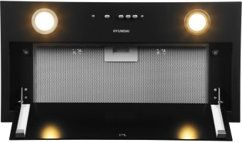 Вытяжка встраиваемая Hyundai HBB 6036 BG черный управление: кнопочное (1 мотор) от магазина РЭССИ