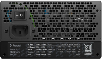 Блок питания Fractal Design ATX 850W ION+2 860 80+ platinum 24+2x(4+4) pin APFC 140mm fan 10xSATA Cab Manag RTL от магазина РЭССИ