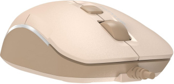 Мышь A4Tech Fstyler FM26 бежевый/коричневый оптическая (1600dpi) USB для ноутбука (4but) от магазина РЭССИ