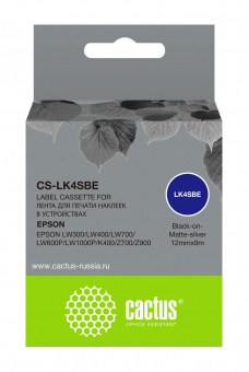Картридж ленточный Cactus CS-LK4SBE черный для Epson LW300/LW400/LW700/LW600P/LW1000P от магазина РЭССИ