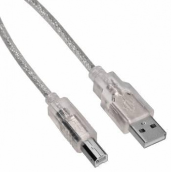 Кабель Buro USB2.0-AM/BM-Trans USB A(m) USB B(m) 1.8м прозрачный от магазина РЭССИ