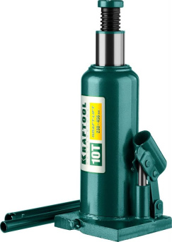 Домкрат Kraftool Kraft-Lift 43462-10_z01 бутылочный гидравлический зеленый от магазина РЭССИ
