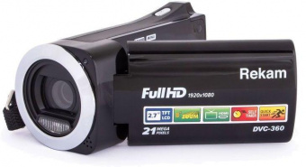 Видеокамера Rekam DVC-360 черный IS el 2.7" 1080p SDHC Flash/Flash от магазина РЭССИ