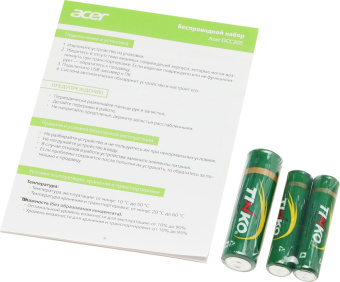Клавиатура + мышь Acer OCC205 клав:белый/голубой мышь:белый/голубой USB беспроводная slim Multimedia (ZL.ACCEE.00C) от магазина РЭССИ