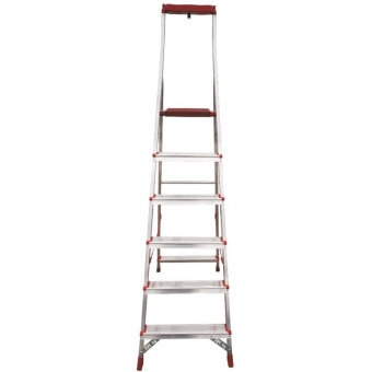 Профессиональная стремянка Новая Высота NV3115 1x6 ступеней 80 мм органайзер Max нагр. 225 кг 2К башмак 3115106 от магазина РЭССИ