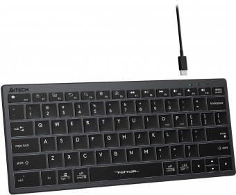 Клавиатура A4Tech Fstyler FX61 серый USB slim LED (FX61 GREY) от магазина РЭССИ