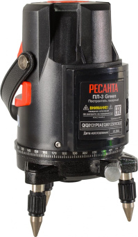 Нивелир лазерн. Ресанта ПЛ-3 Green 2кл.лаз. 550нм цв.луч. зеленый 3луч. (61/10/530) от магазина РЭССИ