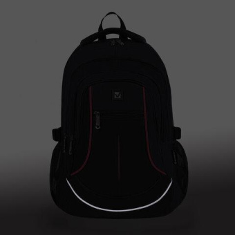 Универсальный рюкзак BRAUBERG High School 3 отделения черный красные детали 46x31x18 см 271651 от магазина РЭССИ