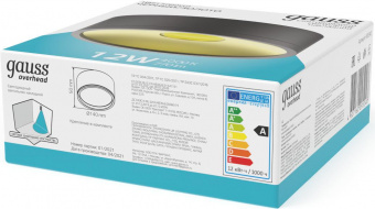 Светильник Gauss Overhead HD040 потолоч. 12Вт 4000K цв.св.:белый серебристый/золотистый от магазина РЭССИ