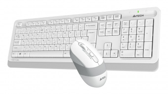 Клавиатура + мышь A4Tech Fstyler FG1010S клав:белый/серый мышь:белый/серый USB беспроводная Multimedia Touch (FG1010S WHITE) от магазина РЭССИ