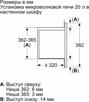 Микроволновая печь Bosch BFL623MB3 20л. 800Вт черный (встраиваемая) от магазина РЭССИ