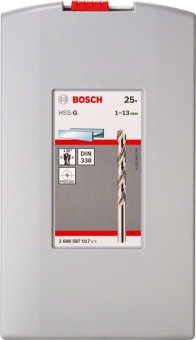 Набор сверл Bosch HSS-G (2608587017) по металлу (25пред.) для шуруповертов/дрелей от магазина РЭССИ