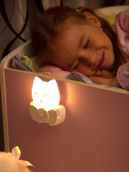 Ночник Lucia Мяу Кошка пластик белый от магазина РЭССИ