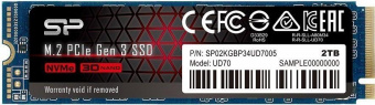 Накопитель SSD Silicon Power PCI-E 3.0 x4 2Tb SP02KGBP34UD7005 M-Series UD70 M.2 2280