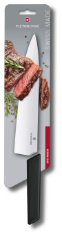 Нож кухонный Victorinox Swiss Modern (6.9013.25B) стальной разделочный лезв.250мм прямая заточка черный блистер от магазина РЭССИ