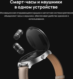 Смарт-часы Huawei Watch Buds Saga-B19T 46мм 1.43" AMOLED корп.черный рем.черный разм.брасл.:140-210мм (55029607) от магазина РЭССИ
