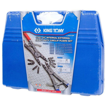 Набор съемников для стопорных колец (406 мм сменные насадки кейс 11 предметов) KING TONY 45211PP от магазина РЭССИ