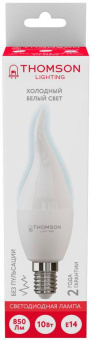 Лампа светодиодная Thomson TH-B2313 10Вт цок.:E14 свеча 220B 6500K св.свеч.бел.хол. Tail Candle (упак.:1шт) от магазина РЭССИ