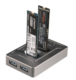 Док-станция SSD AgeStar 31CBNV2H NVMe USB3.2 алюминий серый M2 2280 M-key от магазина РЭССИ