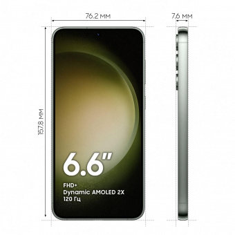 Смартфон Samsung SM-S916B Galaxy S23+ 5G 512Gb 8Gb зеленый моноблок 3G 4G 2Sim 6.6" 1080x2340 Android 13 50Mpix 802.11 a/b/g/n/ac/ax NFC GPS GSM900/1800 GSM1900 TouchSc Protect от магазина РЭССИ