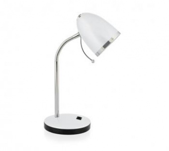 Светильник Camelion KD-308 C01 (11476) настольный на подставке E27 белый 40Вт от магазина РЭССИ