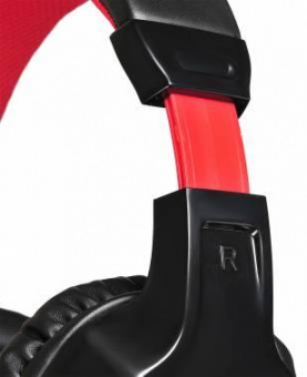 Наушники с микрофоном Оклик HS-L320G Phoenix черный/красный 1.9м мониторные оголовье (359482) от магазина РЭССИ