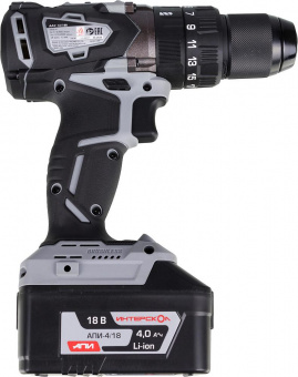 Дрель-шуруповерт Интерскол ДАУ-13/18В аккум. патрон:быстрозажимной (кейс в комплекте) (574.4.1.70) от магазина РЭССИ