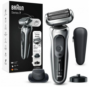 Бритва сетчатая Braun Series 7 71-S4200cs реж.эл.:3 питан.:аккум. черный/серебристый от магазина РЭССИ