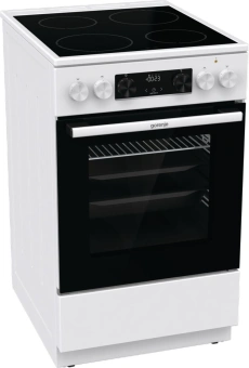 Плита Электрическая Gorenje GEC5C42WG белый стеклокерамика (без крышки) от магазина РЭССИ