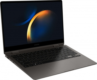 Ноутбук Samsung Galaxy book 3 360 NP734 Core i7 1360P 16Gb SSD512Gb Intel Iris Xe graphics 13.3" AMOLED Touch FHD (1920x1080) Windows 11 Professional dk.grey WiFi BT Cam (NP734QFG-KA1IT) от магазина РЭССИ