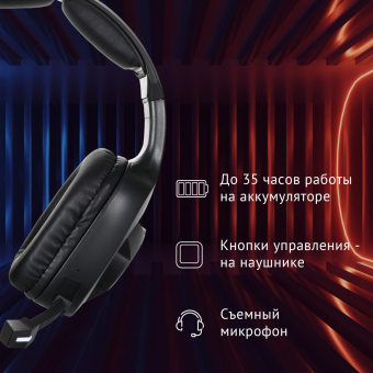 Наушники с микрофоном Оклик HS-L575G черный мониторные BT оголовье (1895253) от магазина РЭССИ