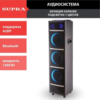 Минисистема Supra SMB-1200 черный 200Вт FM USB BT SD от магазина РЭССИ