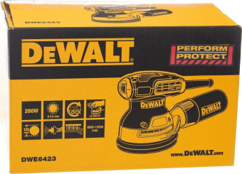 Эксцентриковая шлифмашина DeWalt DWE6423-QS 250Вт D125мм от магазина РЭССИ