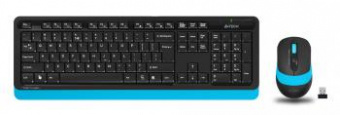 Клавиатура + мышь A4Tech Fstyler FG1010 клав:черный/синий мышь:черный/синий USB беспроводная Multimedia (FG1010 BLUE) от магазина РЭССИ