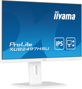 Монитор Iiyama 23.8" ProLite XUB2497HSU-W2 белый IPS LED 16:9 HDMI M/M матовая HAS Piv 300cd 178гр/178гр 1920x1080 100Hz DP FHD USB 4.9кг от магазина РЭССИ