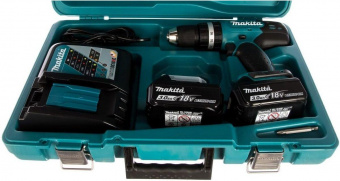 Дрель-шуруповерт Makita DHP453RFE аккум. патрон:быстрозажимной (кейс в комплекте) от магазина РЭССИ