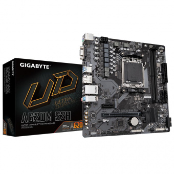 Материнская плата Gigabyte A620M S2H SocketAM5 AMD A620 mATX AC`97 8ch(7.1) GbLAN RAID+VGA+HDMI+DP от магазина РЭССИ