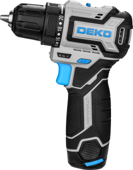 Дрель-шуруповерт Deko Loner 12V PRO аккум. патрон:быстрозажимной (кейс в комплекте) (085-1011) от магазина РЭССИ