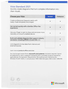 Офисное приложение Microsoft Visio Standard 2021 (D86-06095) от магазина РЭССИ
