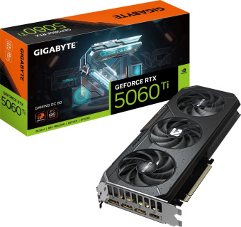Видеокарта Gigabyte PCI-E 5.0 GV-N506TGAMING OC-8GD 1.0 NVIDIA GeForce RTX 5060TI 8Gb 128bit GDDR7 2647/28000 HDMIx1 DPx3 HDCP Ret от магазина РЭССИ