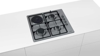 Газовая варочная поверхность Bosch PBY6C5B62O серебристый от магазина РЭССИ