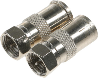 Адаптер антенный 4-620/2 Coax (f)/F-TV(m) серебристый (уп.:2шт) от магазина РЭССИ