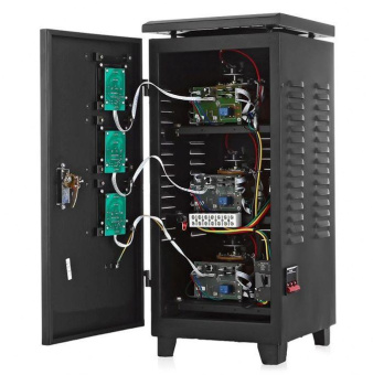 Стабилизатор напряжения Ресанта АСН-60000/3-ЭМ однофазный белый (63/4/10) от магазина РЭССИ