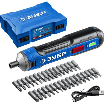 Отвертка аккум. Зубр PSD-4S аккум. патрон:шестигранник 6.35 мм (1/4) (кейс в комплекте) от магазина РЭССИ