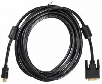 Кабель Buro HDMI-19M-DVI-D-5M HDMI (m) DVI-D (m) 5м феррит.кольца черный от магазина РЭССИ